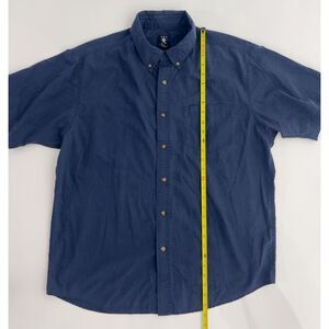 Ivy Crew Men's Blue Short Sleeve Button Down Shirt Size Large Cotton Blend